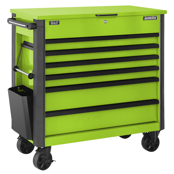 Sealey AP366HV Tool Trolley 6 Drawer with Ball Bearing Slides - Green