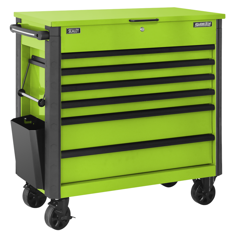 Sealey AP366HV Tool Trolley 6 Drawer with Ball Bearing Slides - Green