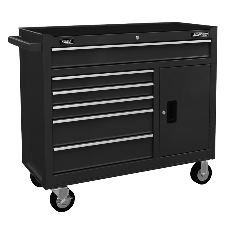 Sealey AP4106B Rollcab 6 Drawer with Ball Bearing Slides - Black