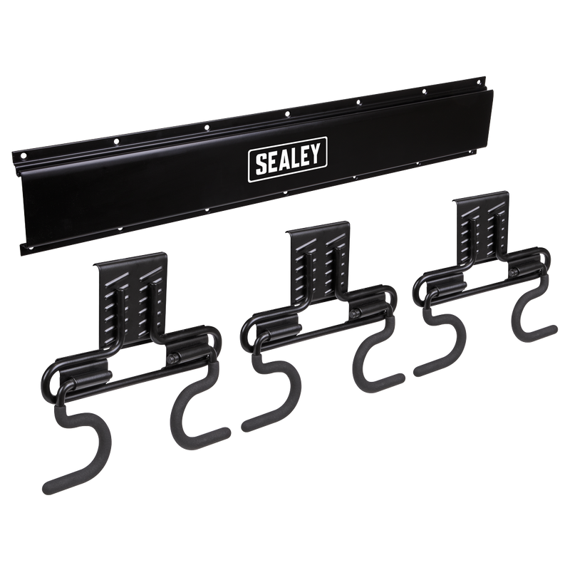 Sealey APHKIT4 Wall Mounting Storage Rail with 6 Hooks