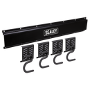 Sealey APHKIT5 Wall Mounting Storage Rail with 4 Hooks