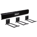 Sealey APHKIT7 Wall Mounting Storage Rail with 3 Closed End Hooks