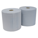Sealey BLU400 2-Ply Blue Wiper Roll 400m x 260mm - Pack of 2