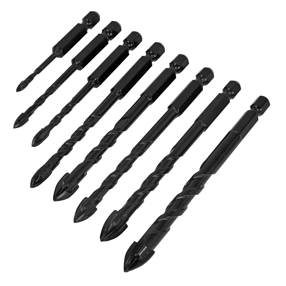 Sealey DBGC1 Tile & Glass Drill Bit Set 8pc