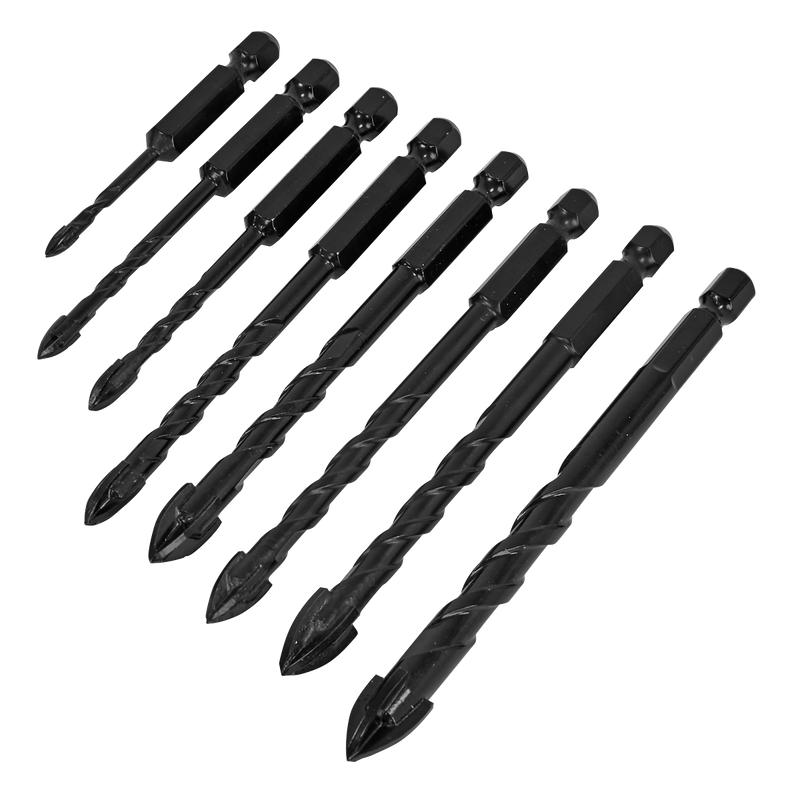 Sealey DBGC1 Tile & Glass Drill Bit Set 8pc