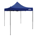 Dellonda DG127 Premium 2x2m Pop-Up Gazebo, Heavy Duty, PVC Coated, Water Resistant Fabric, Supplied with Carry Bag, Rope, Stakes & Weight Bags - Blue Canopy