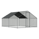 Dellonda DG279 Walk-In Galvanized Steel Chicken Run with Roof Cover & PVC Coated Chicken Wire