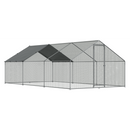 Dellonda DG280 Walk-In Galvanized Steel Chicken Run with Roof Cover & PVC Coated Chicken Wire