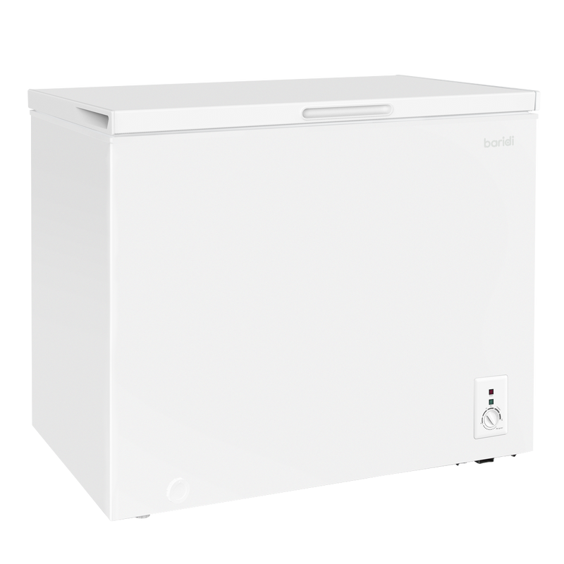 Baridi DH111  Freestanding Chest Freezer, 199L Capacity, Garages and Outbuilding Safe, -12 to -24 degreeC Adjustable Thermostat with Refrigeration Mode, White