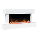 Baridi DH113 Wall Mounting Electric Fireplace with LED Flame Effect 46" - White