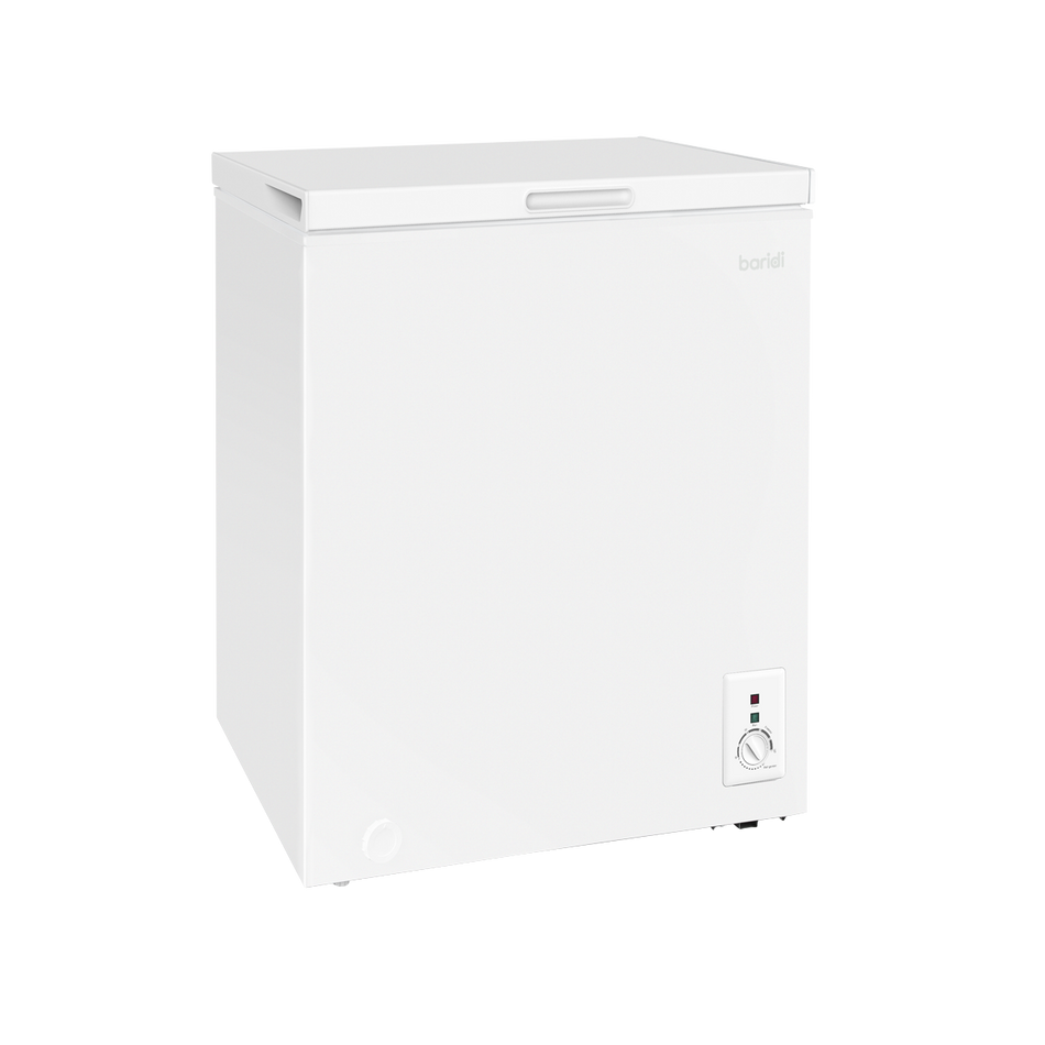 Baridi DH116  Freestanding Chest Freezer, 99L Capacity, Garages and Outbuilding Safe, -12 to -24 degreeC Adjustable Thermostat with Refrigeration Mode, White