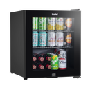 Baridi DH12  50L Tabletop Beer & Drinks Mini Fridge with Light 3-10 degreeC - Black & Glass