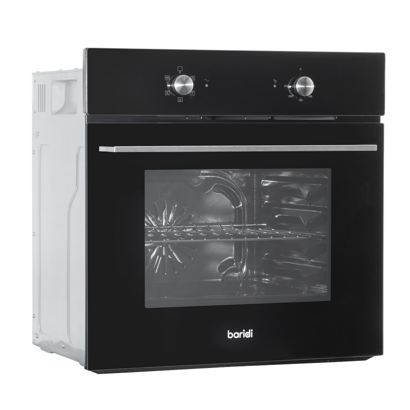 Baridi DH124  60cm Built-In Five Function Fan Assisted Oven, 55L Capacity, Black