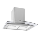 Baridi DH128  60cm Curved Glass Cooker Hood with Carbon Filters, LED Lights, Stainless Steel