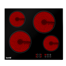 Baridi DH131  60cm Built-In Ceramic Hob 4 Cooking Zones, Black Glass, 6000W with Touch Controls, Timer