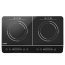Baridi DH146  Portable Induction Hob: Two Zone Cooktop with 13A Plug, 2800W, 10 Power Settings, Touch Controls, 3-Hour Timer Function, Child Safety Lock, Black