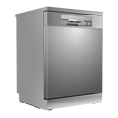 Baridi DH167  Freestanding Dishwasher, Full Size, Standard 60cm Wide with 14 Place Settings, 8 Programs & 5 Functions, LED Display, Silver