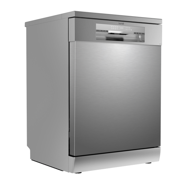 Baridi DH167  Freestanding Dishwasher, Full Size, Standard 60cm Wide with 14 Place Settings, 8 Programs & 5 Functions, LED Display, Silver