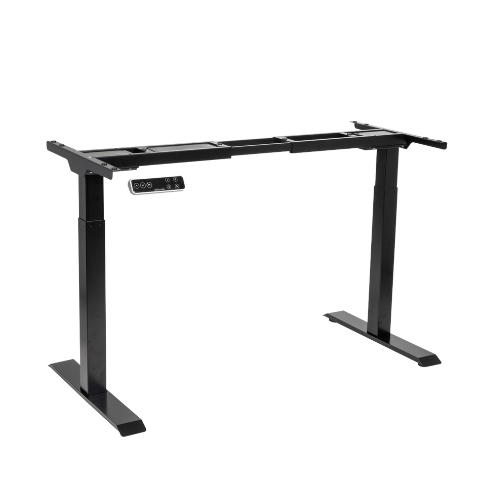 Dellonda DH16 Dellonda Black Electric Adjustable Desk Frame, Digital Controls 100kg Heavy Duty