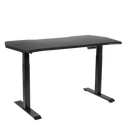 Dellonda DH241 Carbon Fibre Effect Electric Height Adjustable Standing Desk, 1400 x 700mm Dual Motor 100kg