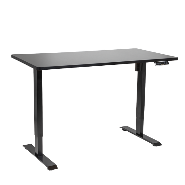 Dellonda DH245 Black Electric Height Adjustable Standing Desk with Memory, Quiet, 1400x700mm