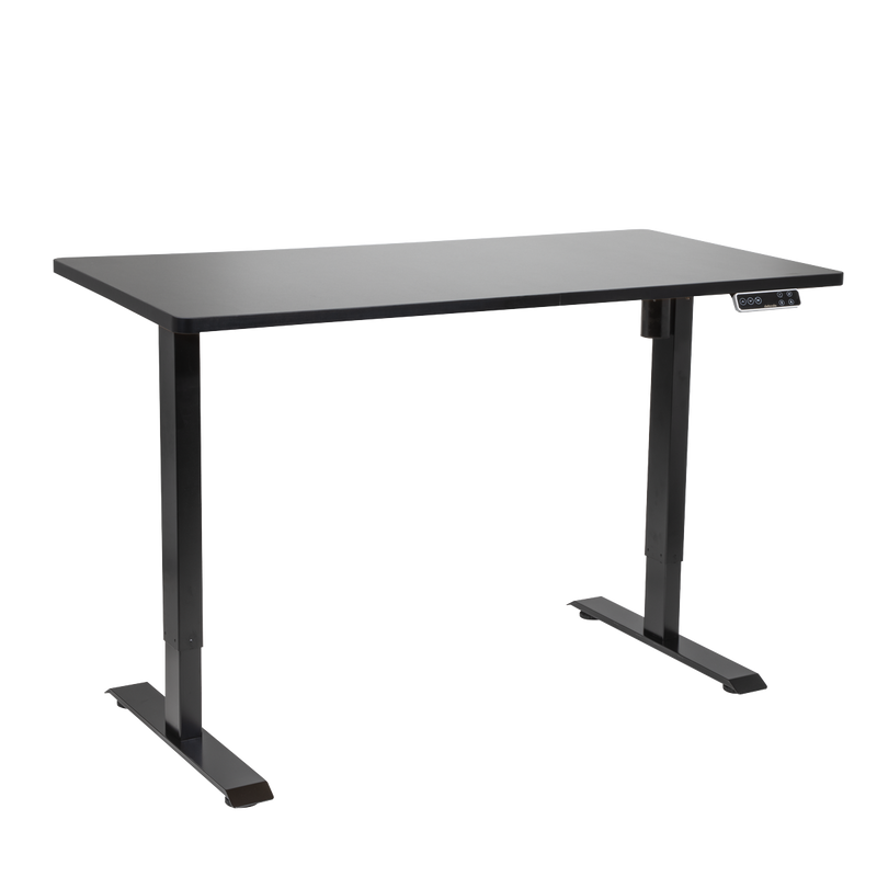 Dellonda DH245 Black Electric Height Adjustable Standing Desk with Memory, Quiet, 1400x700mm