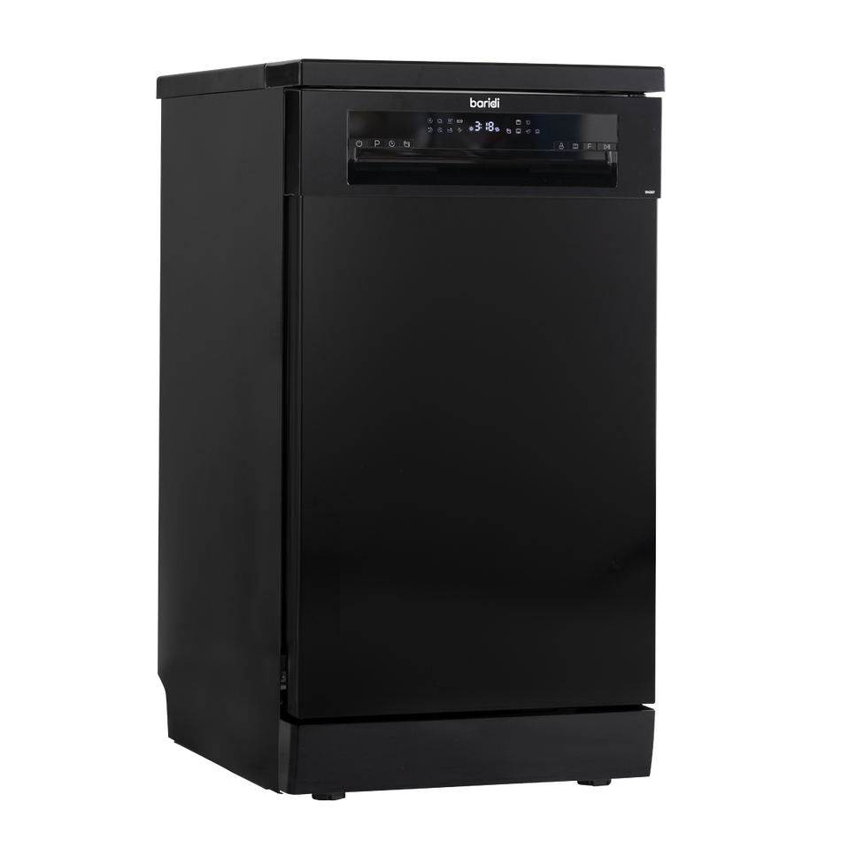 Baridi DH267 Slimline Freestanding Dishwasher 45cm Wide 10 Place Settings - Black
