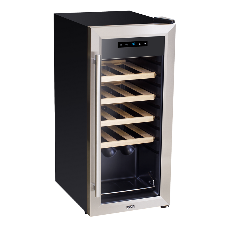 Baridi DH29  18 Bottle Wine Fridge Cooler & Touch Control, LED Light, Stainless Steel