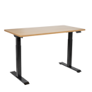Dellonda DH33 Oak Electric Height Adjustable Standing Desk, 1400 x 700mm Dual Motor 100kg