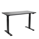 Dellonda DH34 Black Electric Height Adjustable Standing Desk, 1400 x 700mm Dual Motor 100kg