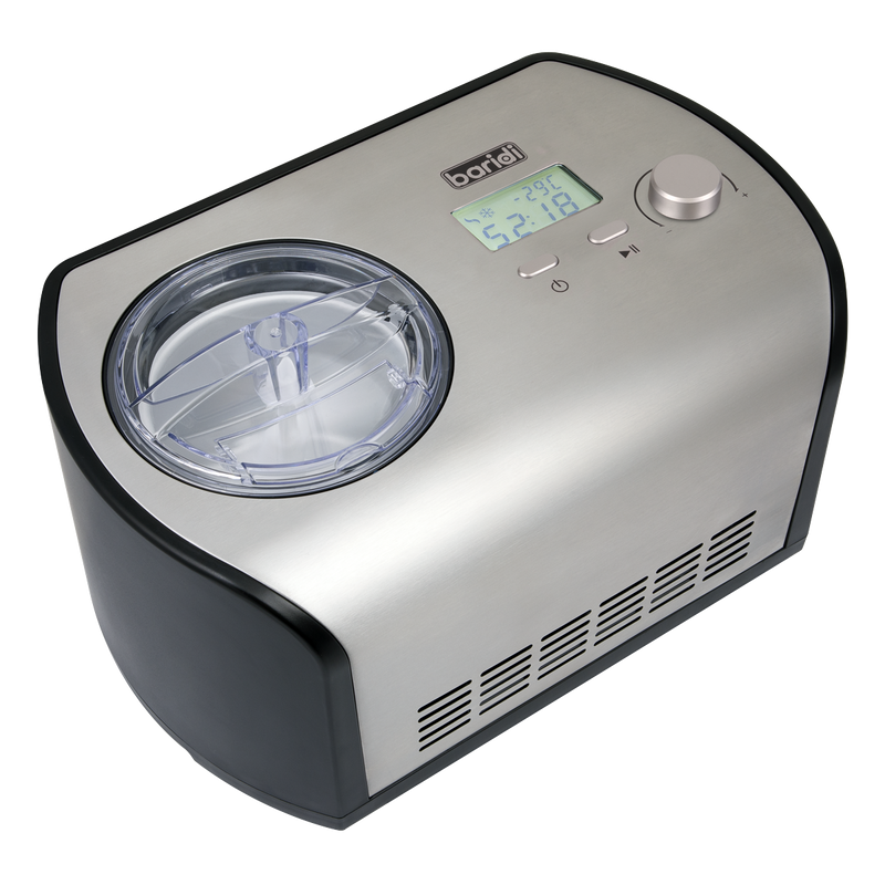 Baridi DH51 Ice Cream Maker with Fast Freeze 1.2L Capacity - Stainless Steel