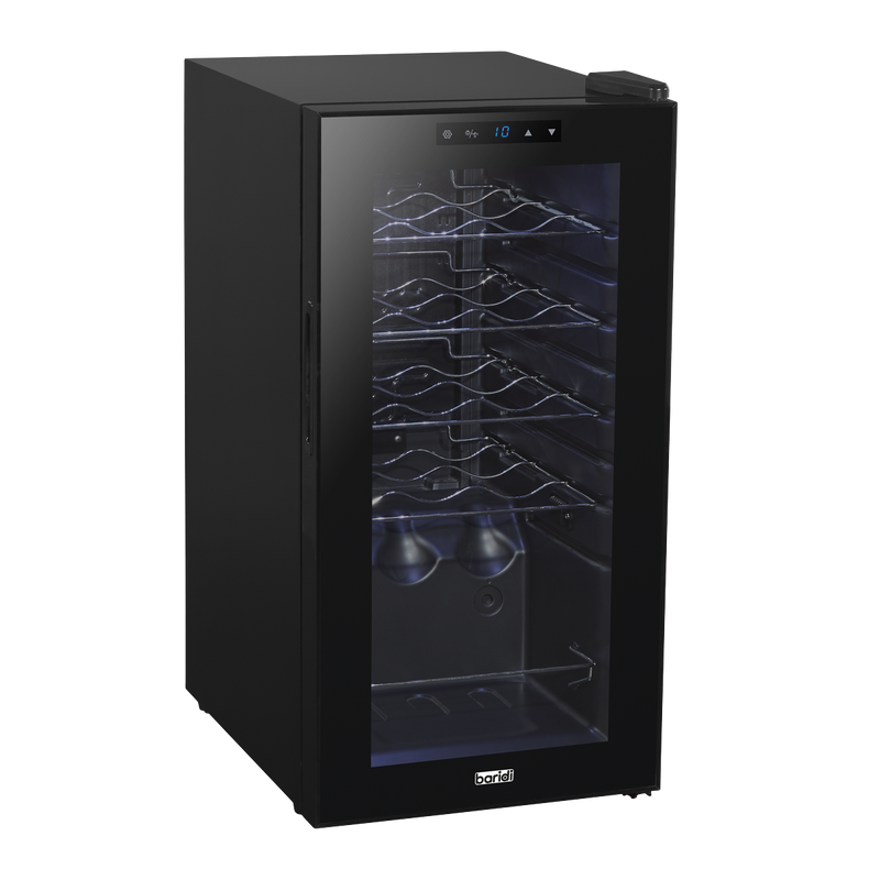 Baridi DH5  15 Bottle Wine Fridge with Digital Touchscreen Controls & LED Light, Black