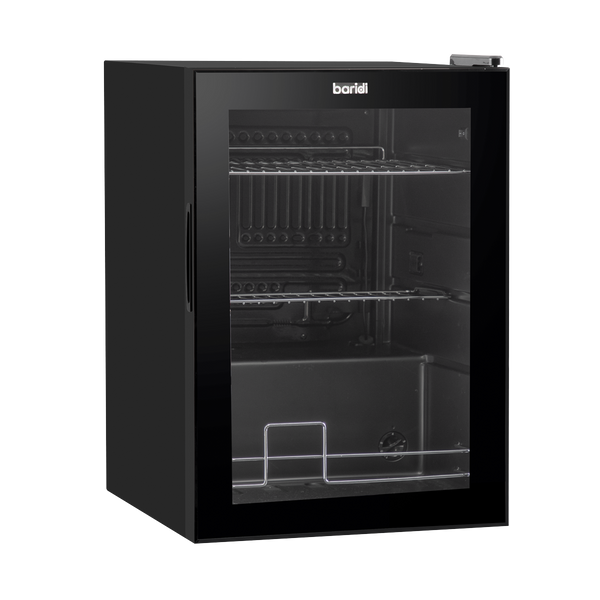 Baridi DH62  60L Beer & Drinks Fridge with LED Light, Black and Glass Door