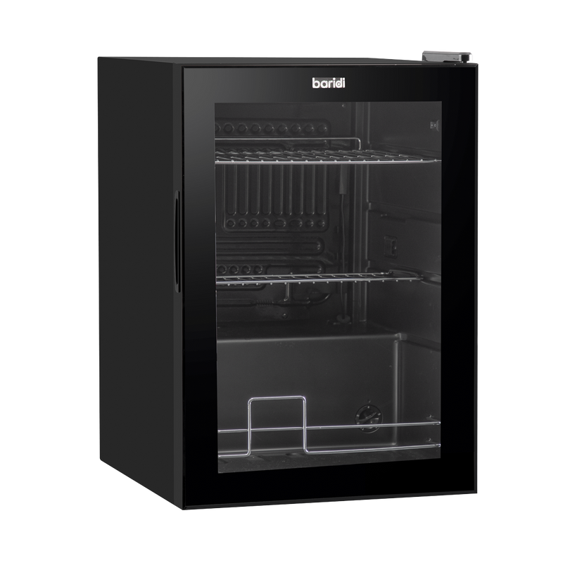 Baridi DH62  60L Beer & Drinks Fridge with LED Light, Black and Glass Door