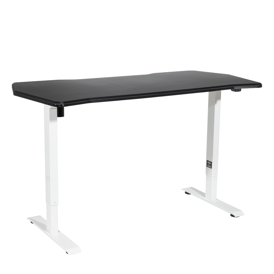 Dellonda DH70 Single Motor Ultra-Quiet Adjustable-Height Electric Sit/Stand Desk - Carbon Fibre Effect Desktop