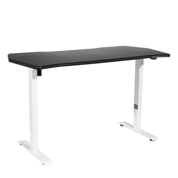 Dellonda DH70 Single Motor Ultra-Quiet Adjustable-Height Electric Sit/Stand Desk - Carbon Fibre Effect Desktop