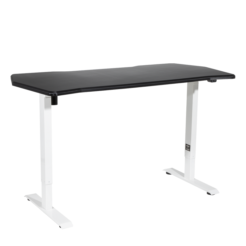 Dellonda DH70 Single Motor Ultra-Quiet Adjustable-Height Electric Sit/Stand Desk - Carbon Fibre Effect Desktop