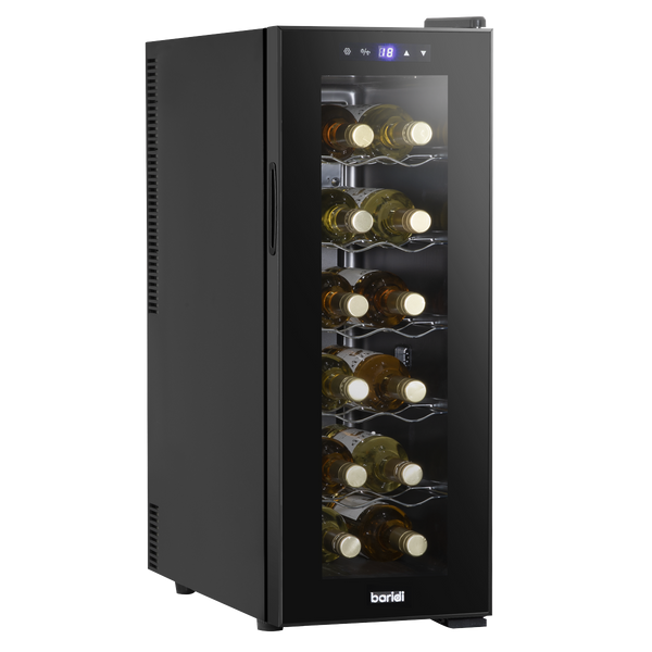 Baridi DH73  12 Bottle Wine Cooler with Digital Touchscreen Controls & LED Light, Black