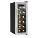 Baridi DH74  12 Bottle Wine Cooler with Digital Touchscreen Controls & LED Light, Stainless Steel