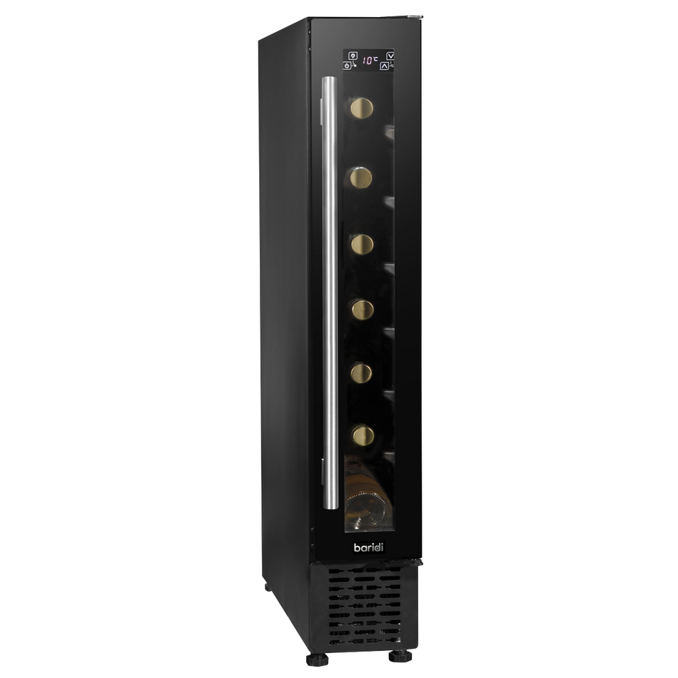Baridi DH76  7 Bottle 15cm Slim Wine Cooler with Digital Touchscreen Controls, Black
