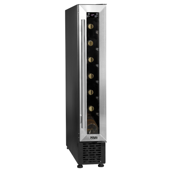 Baridi DH77  7 Bottle 15cm Slim Wine Cooler with Digital Touchscreen Controls, Stainless Steel