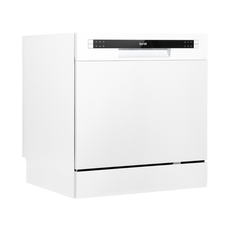 Baridi DH86  Compact Tabletop Dishwasher 8 Place Settings, 6 Programmes, Low Noise, 8L Cycle, Start Delay - White