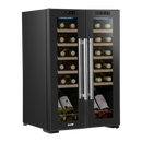 Baridi DH97  24 Bottle Dual Zone Wine Cooler, Fridge, Touch Screen, LED Light Black and Mirror Glass Door