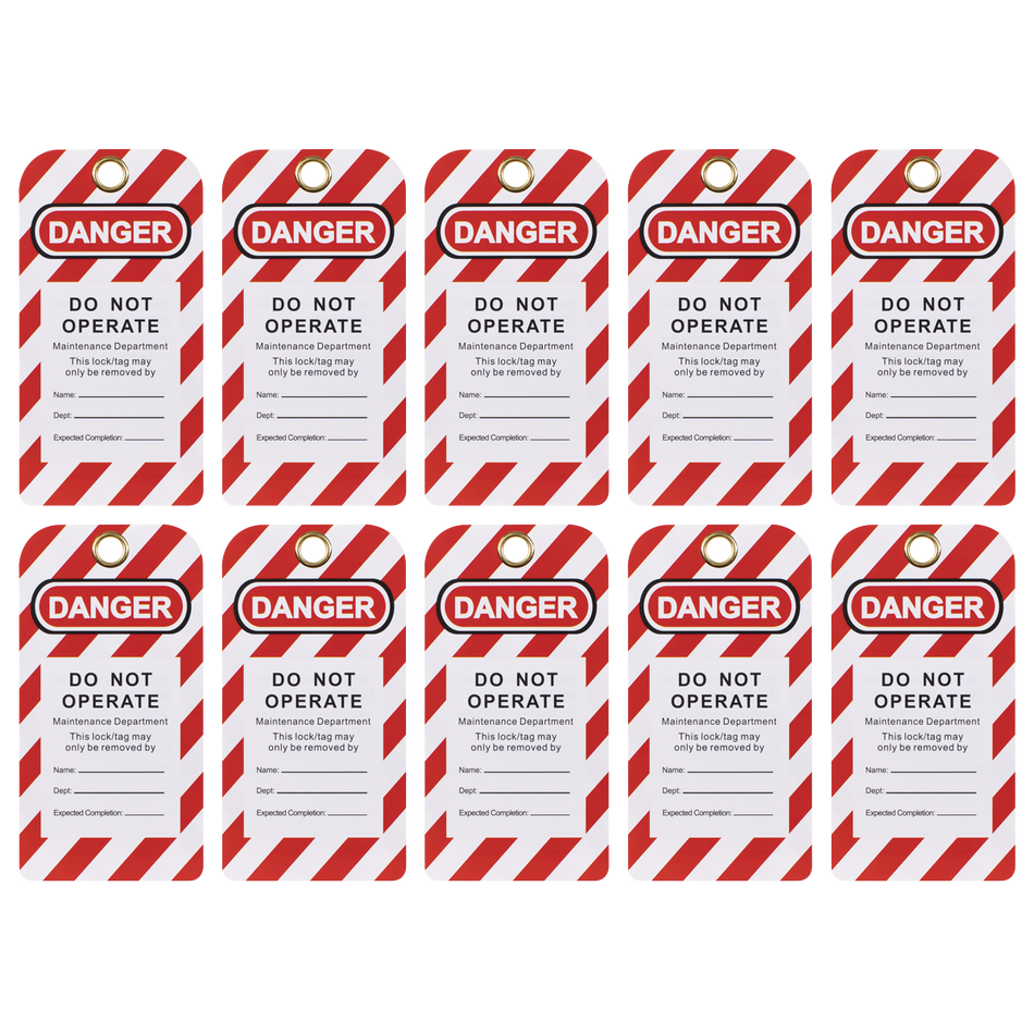 Sealey EV17 Lockout Safety Tag 10pc