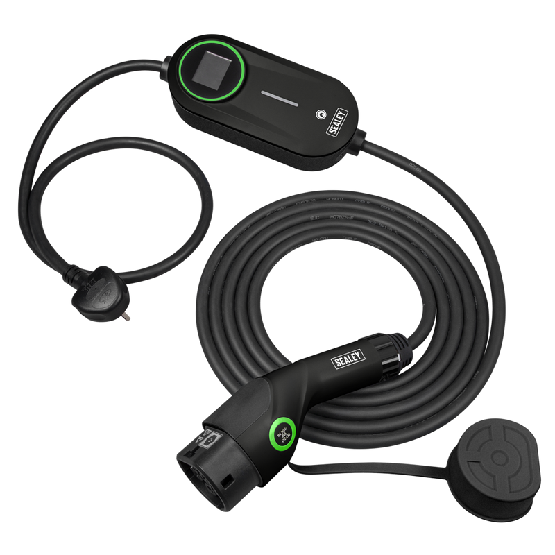 Sealey EVAC2 Adjustable (3.5kW) Type 2 to UK 3-Pin Plug Portable EV Charger - 5m Cable