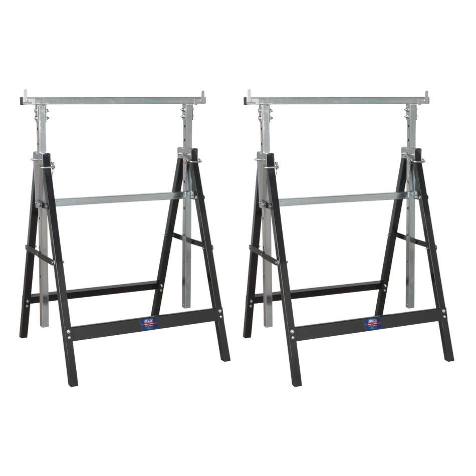 Sealey FDT32 Fold Down Telescopic Trestle - 200kg Capacity - Pair