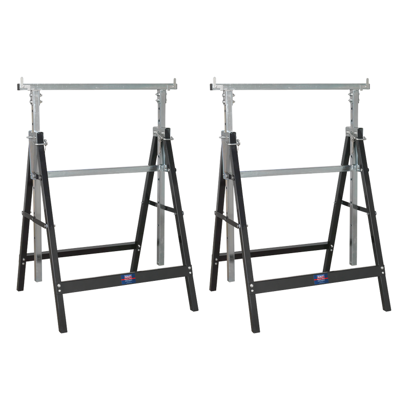 Sealey FDT32 Fold Down Telescopic Trestle - 200kg Capacity - Pair