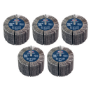 Sealey FW8040405 Abrasive Flap Wheel Diameter 80 x 40mm 40Grit Diameter 6mm Shaft - Pack of 5