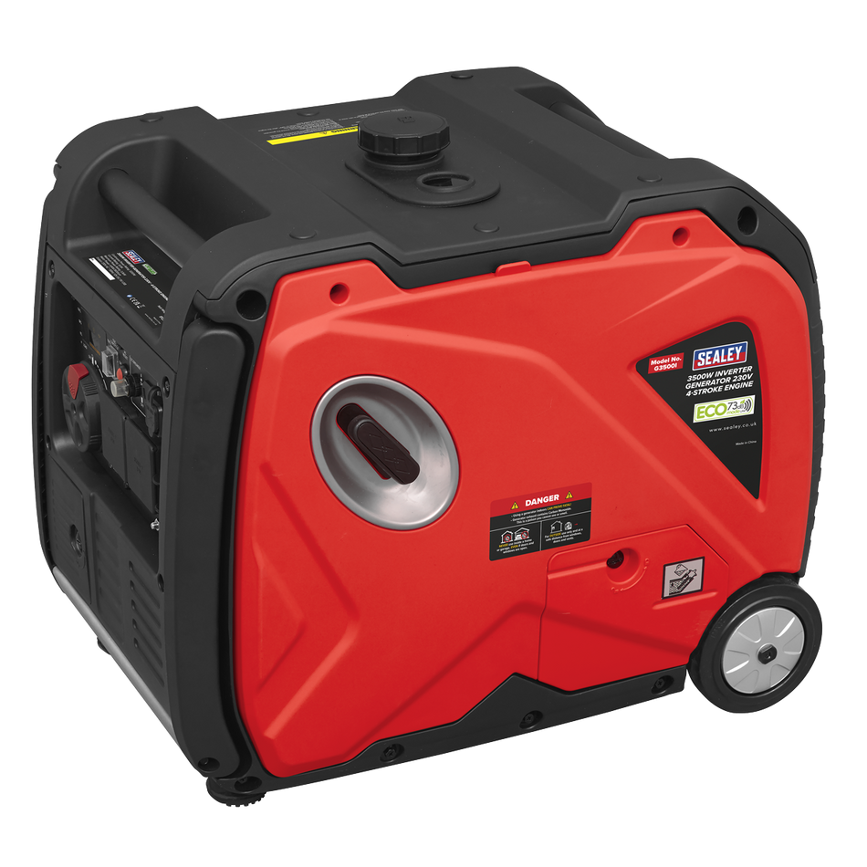 Sealey G3500I 3500W Inverter Generator 230V - 4-Stroke Engine