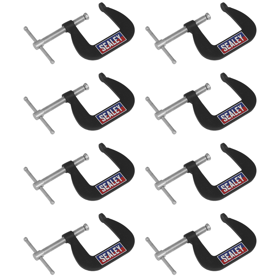 Sealey GCC03 Junior C-Clamp 8pc Set - 38mm x 38mm